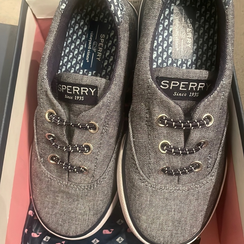 Sperry vineyard vines toddler chambray sneakers